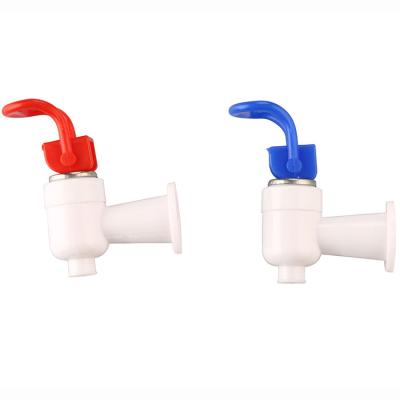 China HOT Plastic Tap Faucet Dispenser Simple Household Water Innovative Products RUISHENG 021 Push Red and Blue Water Dispenser Faucet for sale