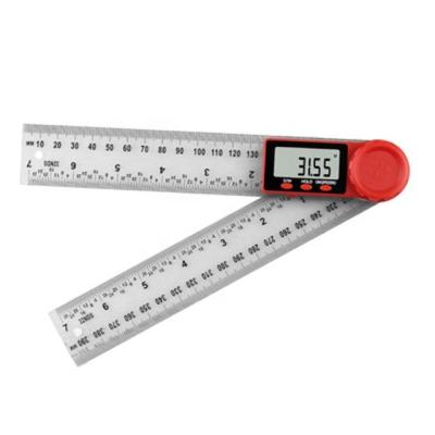 China Digital Display Angle Ruler Two In One 200mm/300mm Plastic Protractor Level Ruler for sale