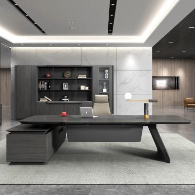 China Convertible high tech wooden commerical furniture executive table modern design CEO luxury office desk for sale