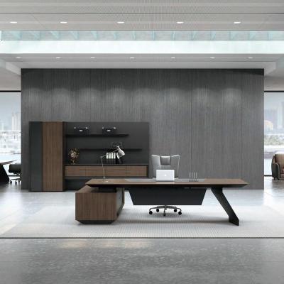 China Office Furniture Luxury Large Size Modern Design Convertible Executive Boss Large Size Melamine Wood Desk for sale