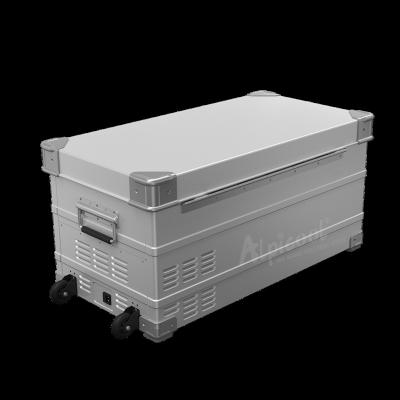 China Alpicool AL42 Aluminum COMPRESSOR Heavy Duty 12V 42L Dual Zone Off Road Car Refrigerators Truck Fridge RV Fridge With Wheels for sale