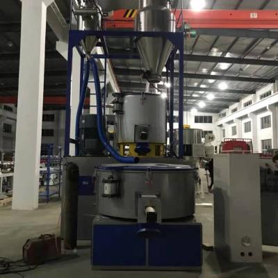 China PVC plastic raw material mixing PVC compound powder plastic coloring drying kneader used in PVC pipe and profile production for sale