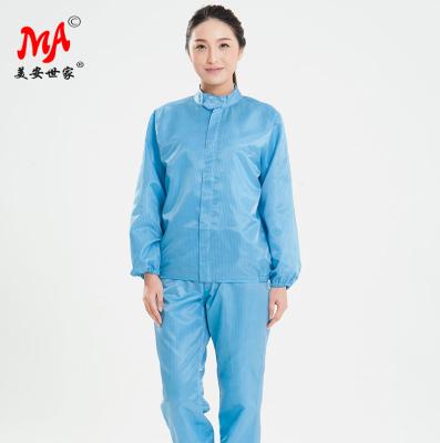 China Polyester Antistatic Esd Cleanroom Garment Clothes Suit Uniform Jackets and Trousers for sale