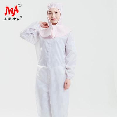 China High Conductive ESD Antistatic Clothes 5mm Grid ESD Suit Anti-static Coverall Clothes for Cleanroom for sale