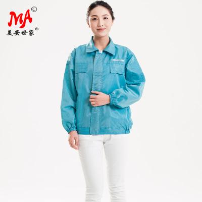 China Anti Static Esd Cleanroom Working Suit / Esd Garment Applicable to Multiple Workshops for sale