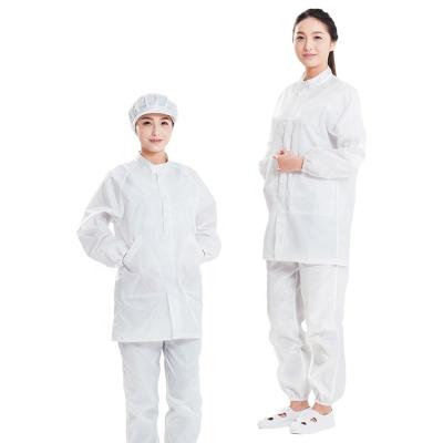 China Food workshop and laboratory used White static overalls, antistatic lab coats, esd coat zu verkaufen