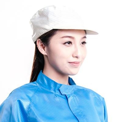 Китай Meianshijia White Stripe Dustproof Anti-static ESD Cap Clean Room Anti-static Coolie hat ESD Safety ESD Coolie Hat продается