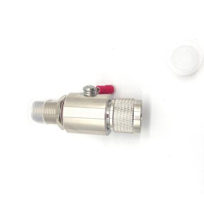 China Brass and coaxial PTFE rf N male to female N surge helium miner DC-3GHz antenna lightning arrestor protector for sale