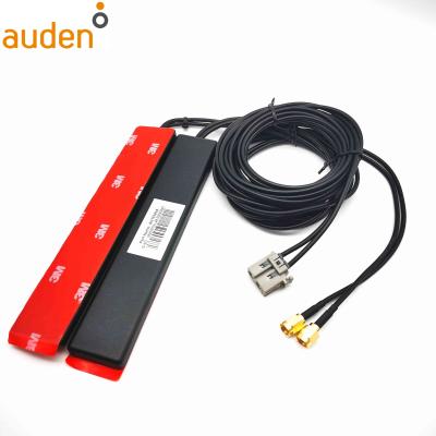 China TBOX 4G Main Division 2 in 1 Combo Antenna Adhesive With RG174 Cable SMA Connector Combination Car Antenna for sale