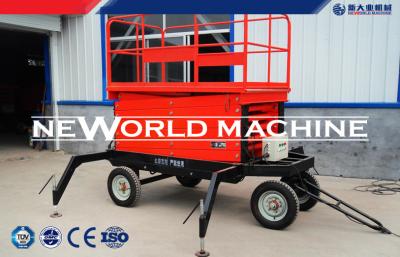 China Red Steel 4m - 18m Hydraulic Platform Lift Capacity From 300kg To 1000kgs for sale