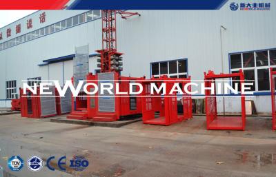 China Red SC200/200 Building Construction Elevator Hot Dip Galvanizing for sale