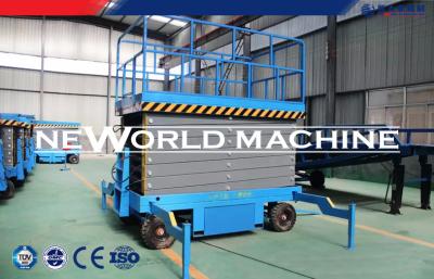 China Yellow Blue Steel Hydraulic Scissor Lift With 2.2-5.0kw Power for sale