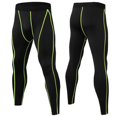 China Antibacterial Four Way Stretch Fitness Wicking Moisture Running Gym Men Slimming Seamless Sports Gaiters Tight for sale