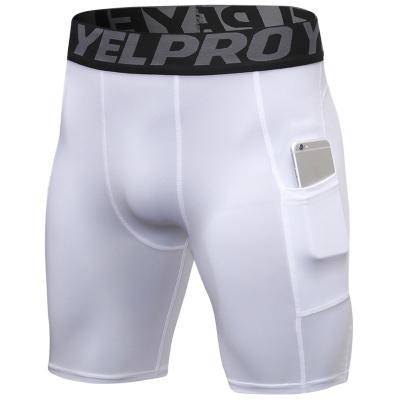 China Anti-Wrinkle Mens Workout Fitness Compression Shorts Wear Outdoor Sport Gym Compression Shorts for sale