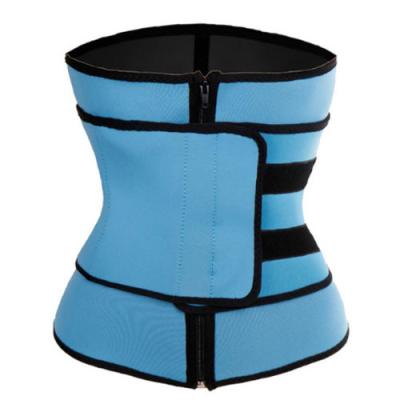 China Adjuatable Neoprene Women Waist Trainer Corset Zipper Hooks Body Shaper Waist Tummy Control Belt Slimming Sauna Sweat Belt for sale