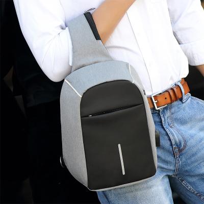 China 2019 USB Interface External Filling Cross - Body Bags For Men Messenger Chest Bag Waterproof Single-shoulder Bag for sale