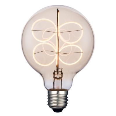 China Residential / Bar / Hotel Classic Curved Shape Warm White LED Edison Bulbs 5W 350LM E27 Base Led Soft Filament Light Bulb for sale