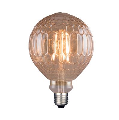 China Residential/Hotel/Bar Decorative Light Bulb Amber Glass Special Design LED Edison Filament Bulb 220V 3.5W Dimmable for sale