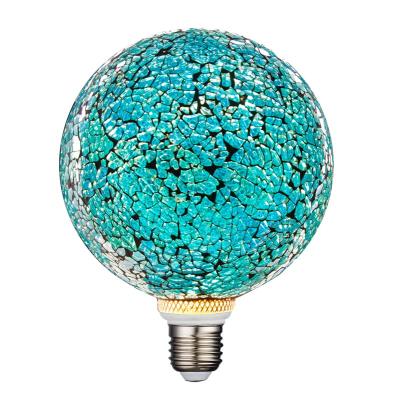 China /Bar/Hotel/Home Retro Vintage Style Residential Indoor Holiday Decoration Light Bulb G125 220V Stained Glass Led Light Bulb for sale