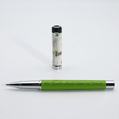 China Cap-Lingmo Hot Selling Promotional Design Customized Printing Metal Rollerball Pens for sale