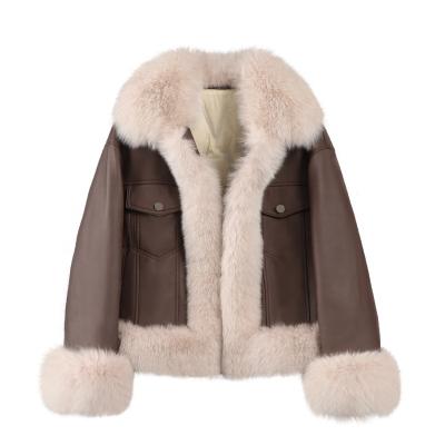 China Anti-Wrinkle YOUANNA Women Winter Sheepskin Fur Coat YOUANNA Casual Fur Jacket Lady Fox High Street Down Coat HW1004 for sale