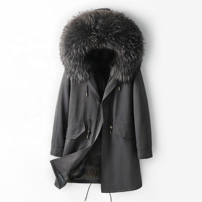 China YOUANNA Anti-Wrinkle Ladies Winter Parka Coat Lady Fox Fur Lined Jacket Raccoon Fur Collar Casual Women HW1062 for sale