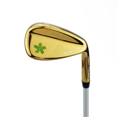 China Factory Brand Steel Mirror Gold Plating Golf Wedge Professional Customized Golf Club Set for sale