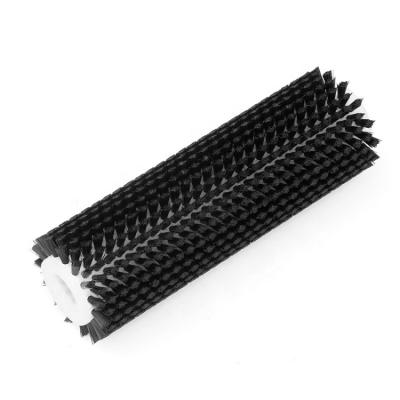 China Industrial Cylindrical Nylon Vegetable Cleaning Wash Food Grade Bristle Roller Cleaning Brush for sale