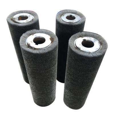 China Rust Ladder Steel Wire Roller Polishing Cylindrical Industrial Cleaning Polishing Finishing Brush for sale