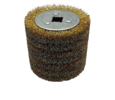 China Woodworking Grinder Polishing Grinding Brass Steel Wire Wheel Brush Grinding Roller for sale