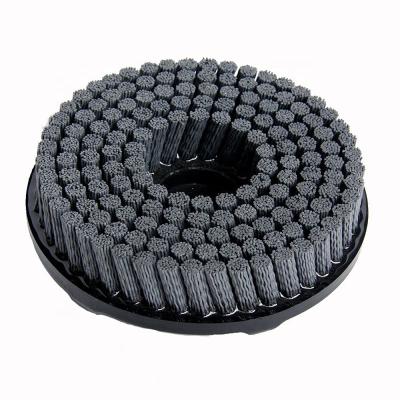 China CNC Milling Machine Nylon Filament Abrasive Industrial Tool Disc Aluminum Deburring Finish Rotary Brush for sale