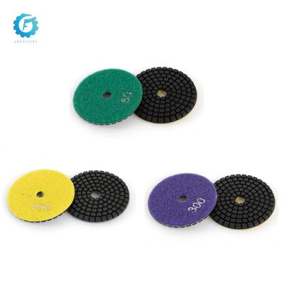 China 4inch 5inch Stone Polishing Wet Marble Polishing Pad for Stone Polishing for sale