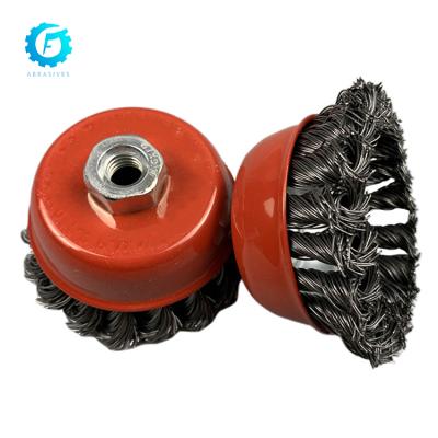 China Metal Polishing Steel Wire Brush Rotary Steel Wire Brush For Angle Grinder Industry Clean And Polish Metal Surface for sale