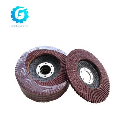 China High Quality Metal Wood Fin Steel Polishing Disc With Zirconia Aluminum Oxide Cloth Fin Disc for sale