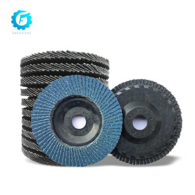 China Flexible Blue Abrasive Blue Disc Flexible Fin Disc Zinc Oxide Metal Wood Fin Disc Steel Polishing Abrasive Wheel for sale