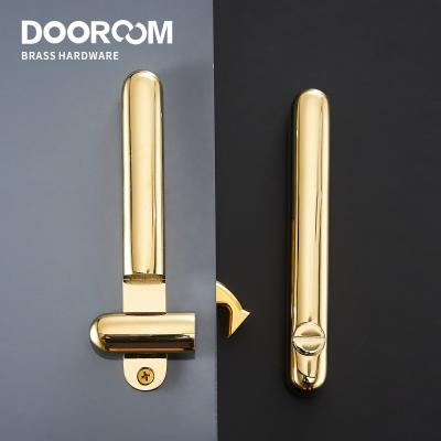 China Dooroom Sliding Door Brass Lock Set Handles Gold PVD Black Living Room Bathroom Balcony Interior Kitchen D185 D186 for sale