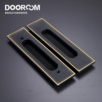 China Dooroom Brass Sliding Door Handles Hidden Pull-Out Interior Balcony Modern Striped D162 Keyless Handle Living Room Bathroom for sale