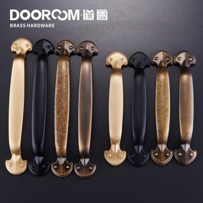 China Dooroom Traditional Brass Furniture Handles Wardrobe Dresser Closet Cabinet Drawer Shoebox Pulls Mediterranean Pastoral American Knobs for sale