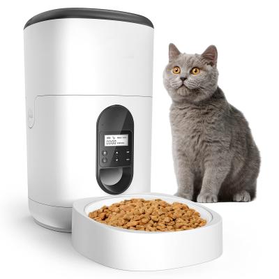 China 4L Automatic Pet Automatic Feeder Dry Food Dispenser with LCD Screen Designed for Cats and Dogs for sale