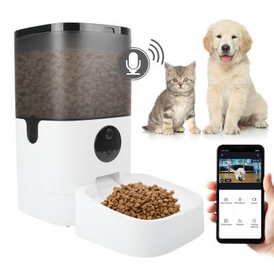 China Pet Automatic Feeder Automatic Smart Video Remote Feeding Machine Cat and Dog Automatic Feeding for sale