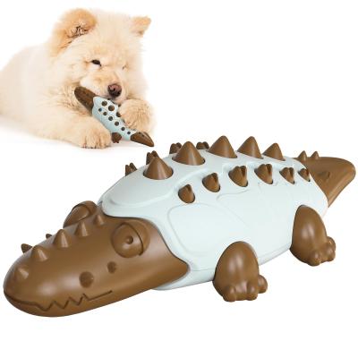 China Newest Viable Crocodile Shape Puppy Dogs Rubber Squeaky Pet Toy Intelligent Function For Dog for sale