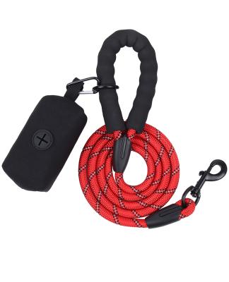 China NEW Wholesale High Quality Nylon Reflective Dog Belt Elastic Dog Leash Round Rope Leash Pet Belt Elastic Traction Belt for sale