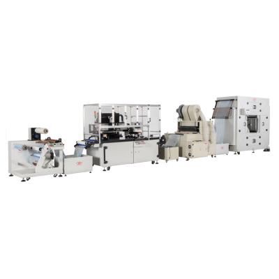 China Garment Shops Roll To Roll Tagless Heat Transfer Label Screen Printing Machine for sale