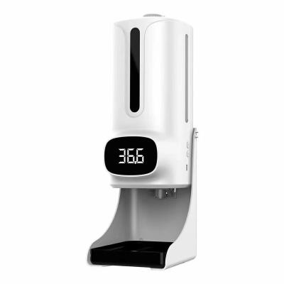 China Double Soap Dispenser K9 Pro Plus 1200ml Hand Sanitizer Alcohol Dispenser Automatic Liquid Soap Dispensers With Thermometer for sale