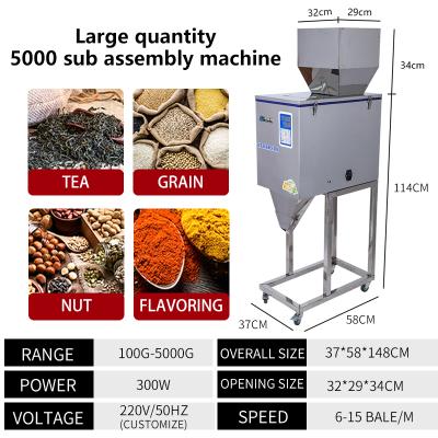 China Vertical 50g-5000g Food Filling Machine For Partical And Powder Weighing Filling Bag for sale