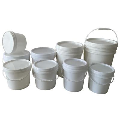 China Customize 1L 2L 3L 4L 5L Round Plastic Buckets With Lids And Handles for Food Storage for sale