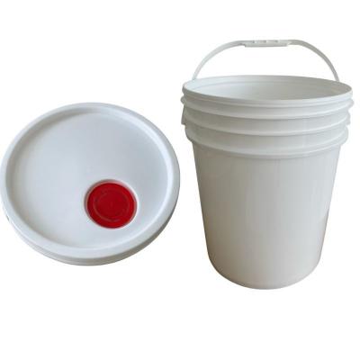 China Beverage Storage Plastic Bucket with Metal Handle 1L to 20L White 1.0-2.5MM Thickness for sale