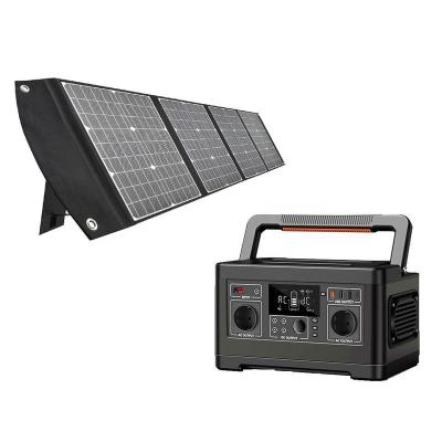 China Type C 500W Power Station Outdoor Solar Power Storage System Rechargeable Lighting Portable Power Station for sale