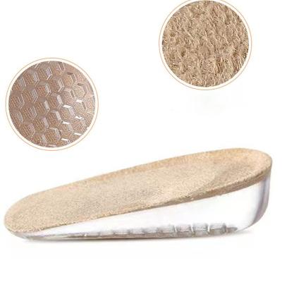 China High elasticity and shock absorption reduce the risk of injury gel insoles for shoes orthopedic heel lift inserts invisible gel height increase insole for sale