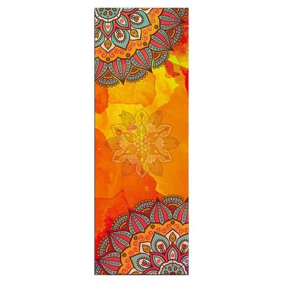 China Durable Yoga Mat Vegan Natural Rubber Printing PU Yoga Mat for sale